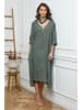 Joséfine Leinen-Kleid in Khaki