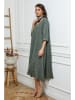 Joséfine Leinen-Kleid in Khaki