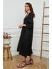 Joséfine Leinen-Kleid in Schwarz