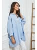 Joséfine Linnen blouse lichtblauw