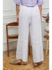 La Compagnie Du Lin Lniane spodnie w kolorze białym