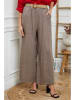 Joséfine Leinen-Hose in Taupe