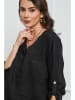 Joséfine Leinen-Bluse  in Schwarz