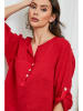 Joséfine Leinen-Bluse  in Rot