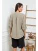 Joséfine Leinen-Bluse  in Taupe
