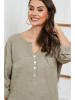 Joséfine Leinen-Bluse  in Taupe