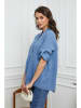 Fleur de Lin Leinen-Bluse  in Blau
