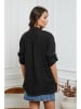 Fleur de Lin Leinen-Bluse  in Schwarz