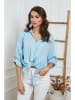 La Compagnie Du Lin Leinen-Bluse "Josue" in Hellblau