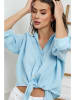 La Compagnie Du Lin Leinen-Bluse "Josue" in Hellblau