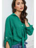 La Compagnie Du Lin Linnen blouse groen