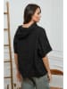 Joséfine Leinen-Bluse  in Schwarz