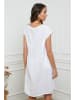 La Compagnie Du Lin Lniana sukienka w kolorze białym