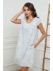 Fleur de Lin Leinen-Kleid in Grau