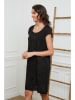 Joséfine Leinen-Kleid in Schwarz