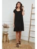 Joséfine Leinen-Kleid in Schwarz