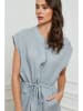 Joséfine Leinen-Kleid in Grau