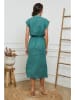 Joséfine Leinen-Kleid in Petrol