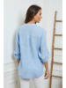 Joséfine Leinen-Bluse  in Hellblau