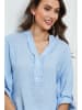 Joséfine Leinen-Bluse  in Hellblau