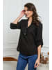 Joséfine Leinen-Bluse  in Schwarz