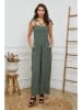 La Compagnie Du Lin Leinen-Jumpsuit "Naomi" in Khaki