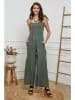 La Compagnie Du Lin Leinen-Jumpsuit "Naomi" in Khaki