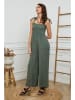 Fleur de Lin Leinen-Jumpsuit "Naomi" in Khaki