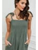 La Compagnie Du Lin Leinen-Jumpsuit "Naomi" in Khaki