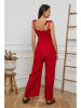 La Compagnie Du Lin Leinen-Jumpsuit "Naomi" in Rot