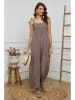 Fleur de Lin Leinen-Jumpsuit "Naomi" in Taupe