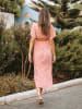 Isla Bonita by SIGRIS Sukienka w kolorze kremowo-czerwonym