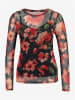 orsay Longsleeve in Schwarz/ Rot
