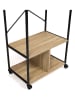 IDOMYA Essentials Garderobe "Memphis" in Hellbraun/ Schwarz - (B)60 x (H)128 x (T)40 cm