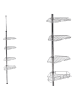 IDOMYA Essentials Regał w kolorze srebrnym do kabiny prysznicowej - wys. 160 cm