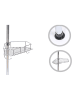 IDOMYA Essentials Edelstahl-Duschregal in Silber - (H)160 cm