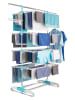 IDOMYA Essentials Suszarka "Familya" w kolorze błękitnym na pranie - 68 x 166 x 67 cm