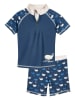 Playshoes 2-delige zwemoutfit "Walvis" donkerblauw/crème