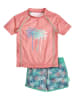 Playshoes - test 2-delige zwemoutfit "Palmen" lichtroze/groen/meerkleurig