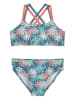 Playshoes Bikini "Palms" w kolorze niebiesko-jasnoróżowym