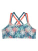 Playshoes Bikini "Palms" w kolorze niebiesko-jasnoróżowym