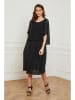 La Compagnie Du Lin Leinen-Kleid "Equanone" in Schwarz