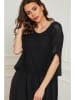 La Compagnie Du Lin Leinen-Kleid "Equanone" in Schwarz