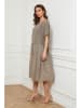 La Compagnie Du Lin Leinen-Kleid "Equanone" in Taupe