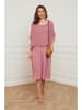 La Compagnie Du Lin Leinen-Kleid "Equanone" in Rosa