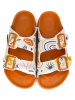 Calceo Slippers lichtbruin/wit