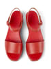 Camper Skórzane sandały w kolorze czerwonym