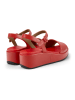Camper Skórzane sandały w kolorze czerwonym