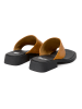 Camper Leren teenslippers lichtbruin/zwart