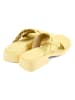 Camper Leren slippers geel